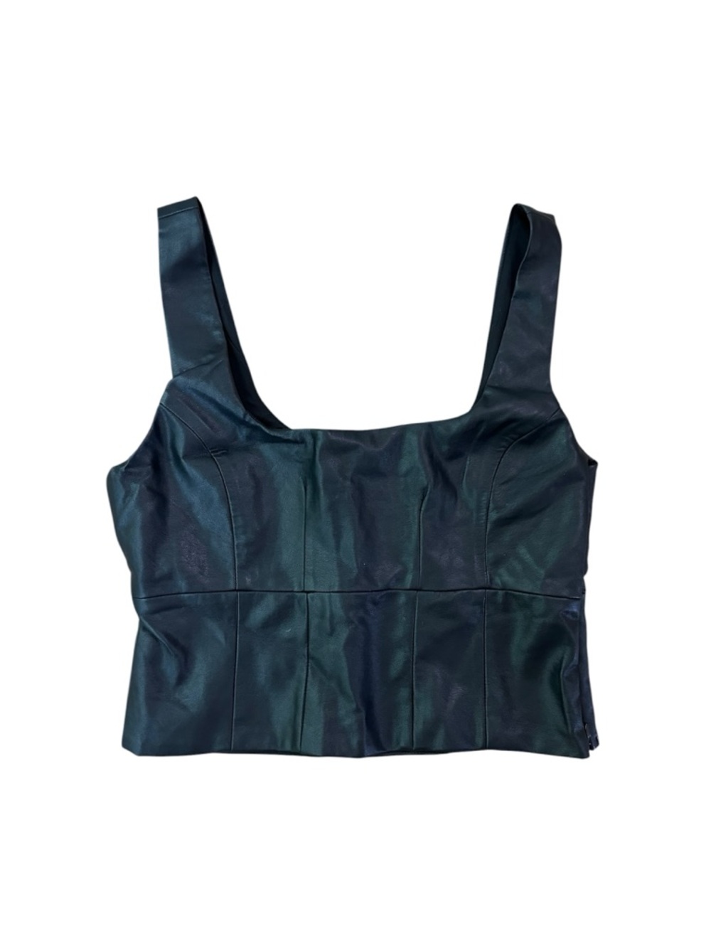 New Lulus Black Faux Leather Top